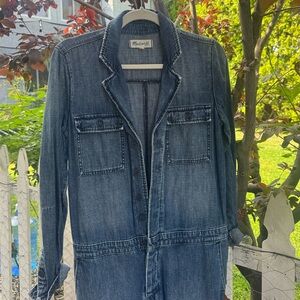 Madewell Dark Denim Utility Jumpsuit